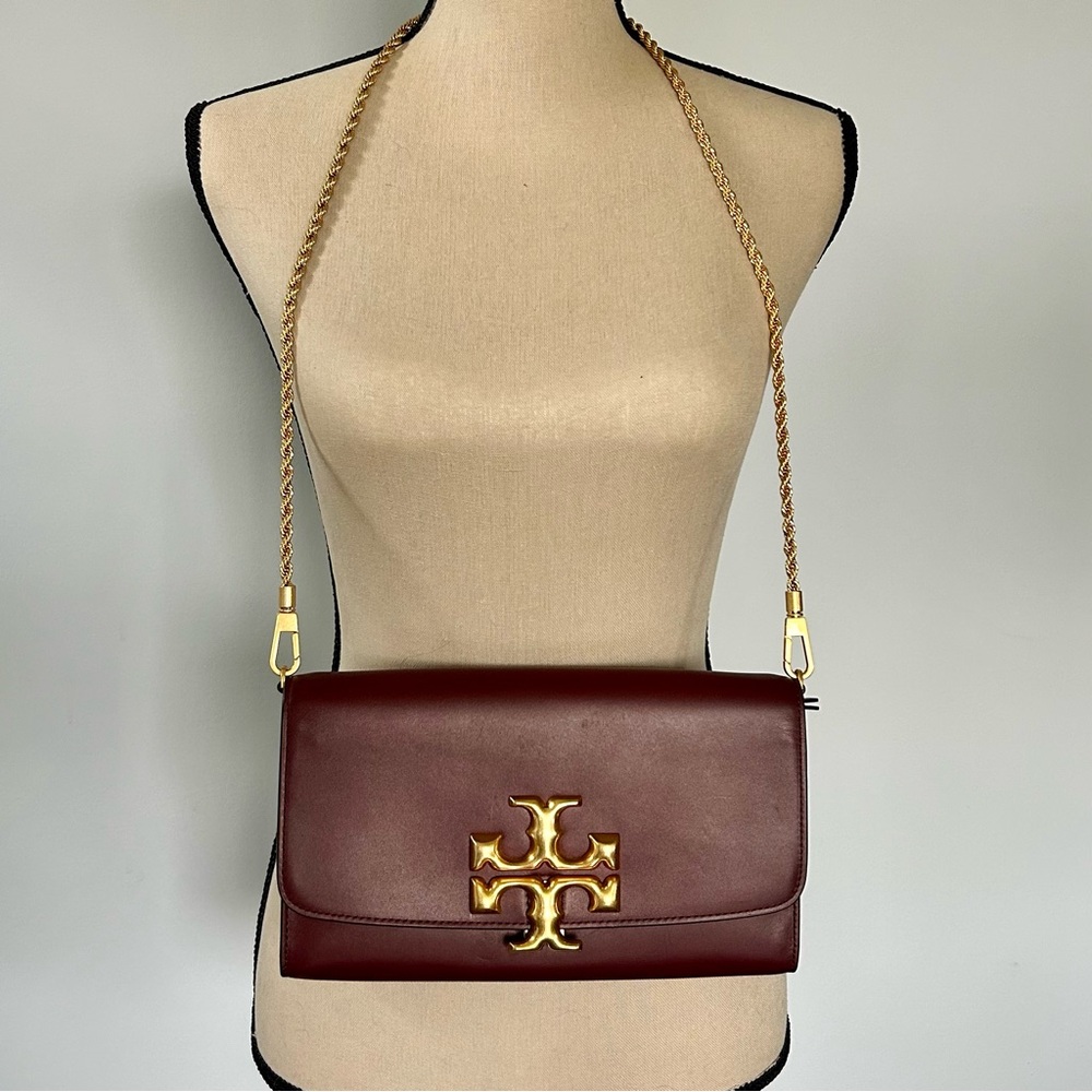 Tory Burch Eleanor Clutch in Claret - Picture 3 of 11